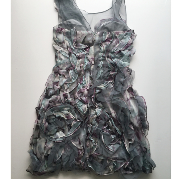 BCBGMAXAZRIA EVA Organza Ruffle Dress - Picture 3 of 8